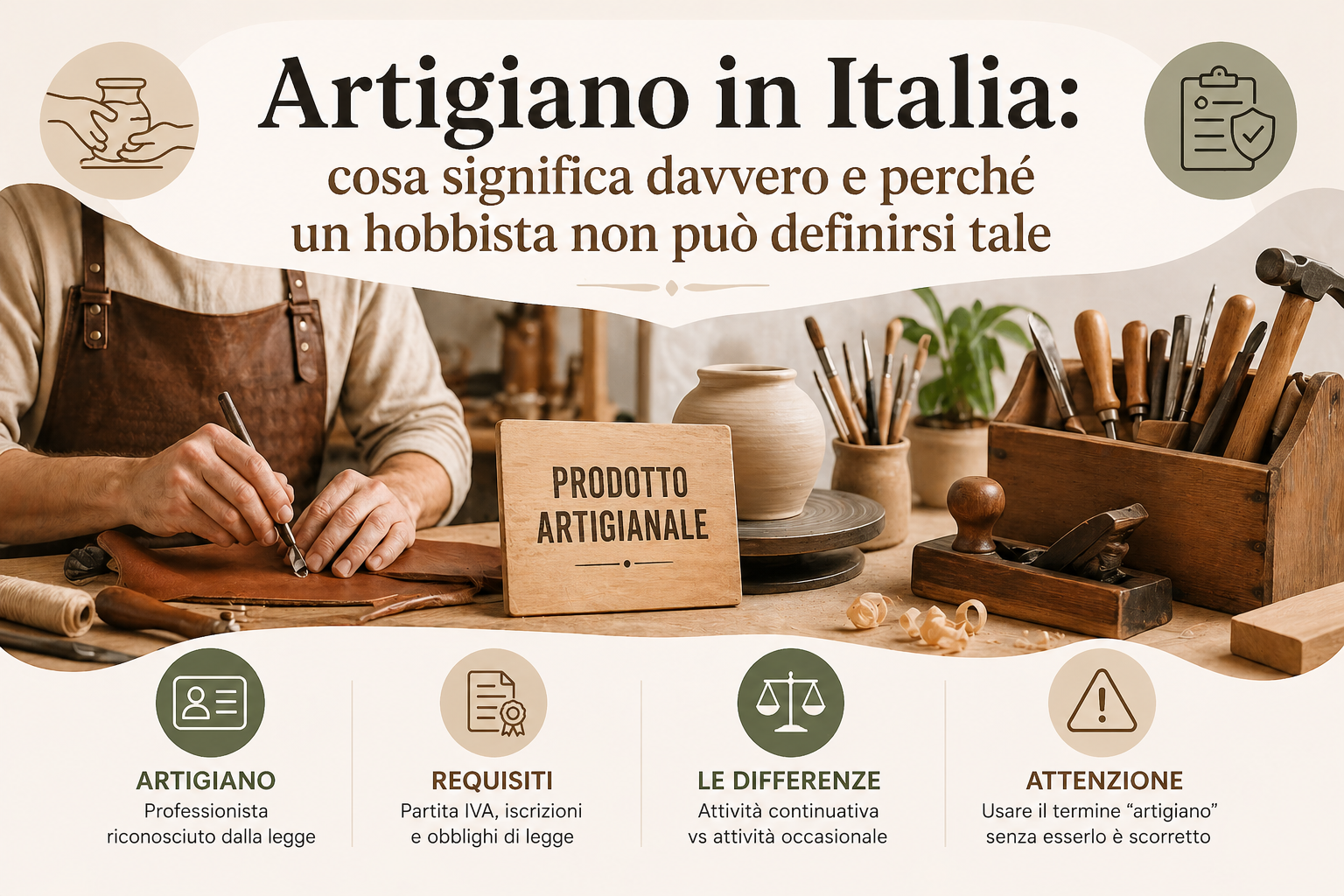 Artigiano in Italia: cosa significa davvero e perché un hobbista non può definirsi tale