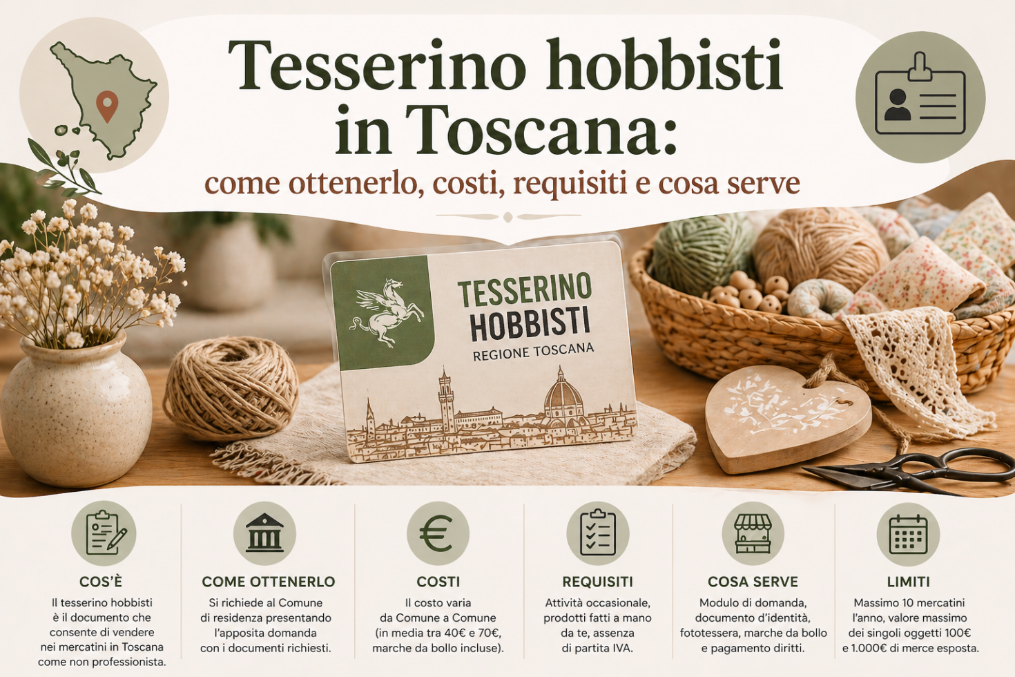 Tesserino hobbisti in Toscana: come ottenerlo, costi, requisiti e cosa serve