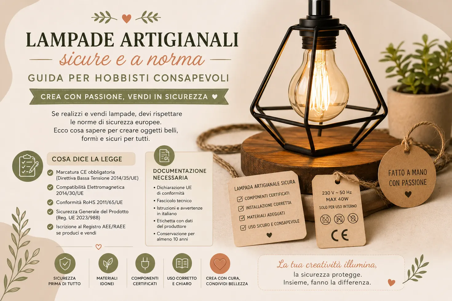 Lampade e materiale elettrico. Come essere in regola.