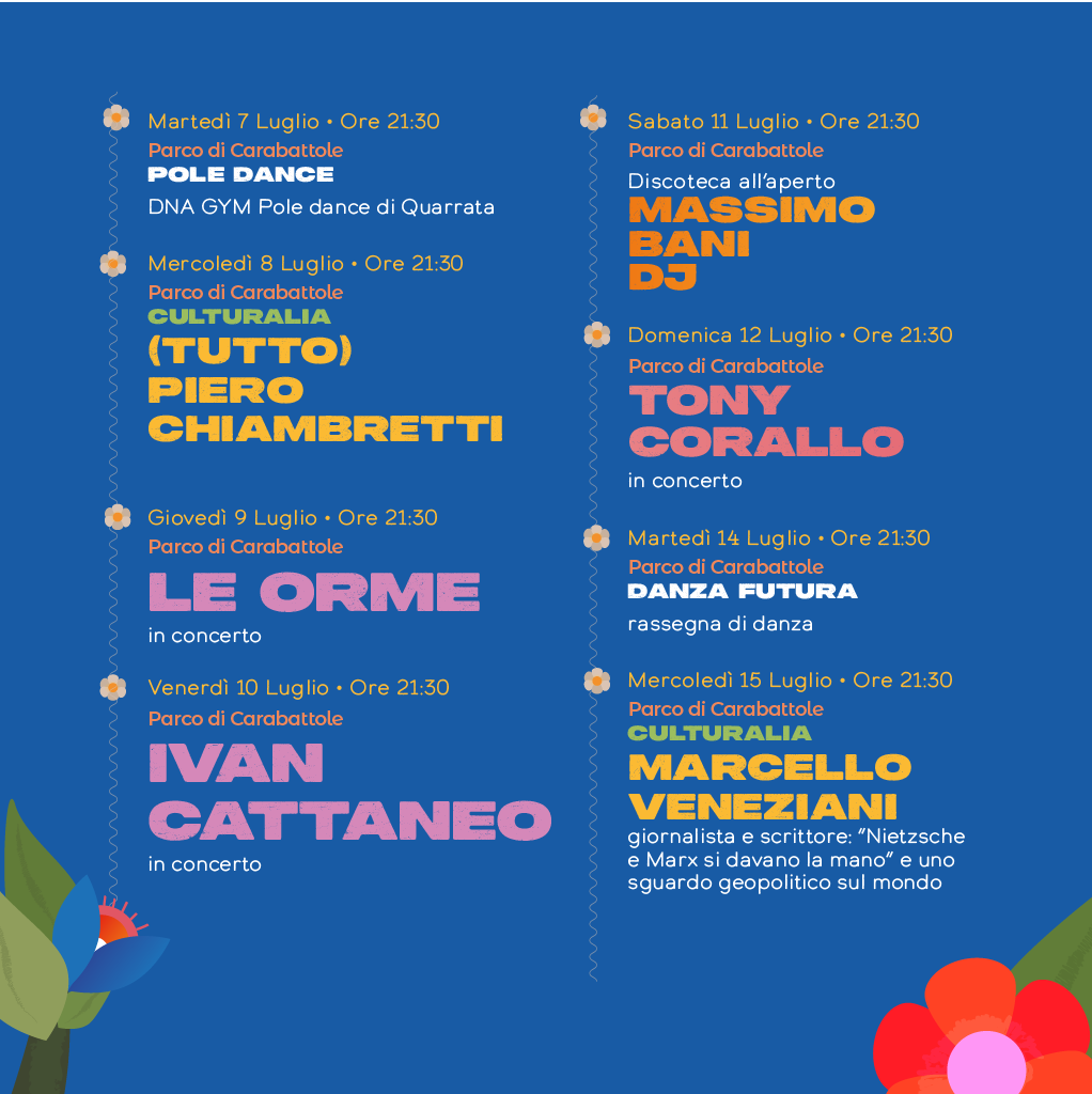 Locandina del mercatino CARABATTOLE LOVE PARK – AGLIANA