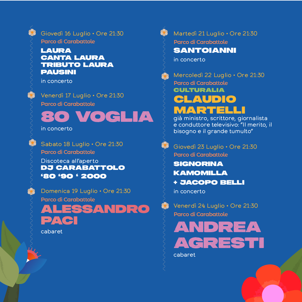 Locandina del mercatino CARABATTOLE LOVE PARK – AGLIANA