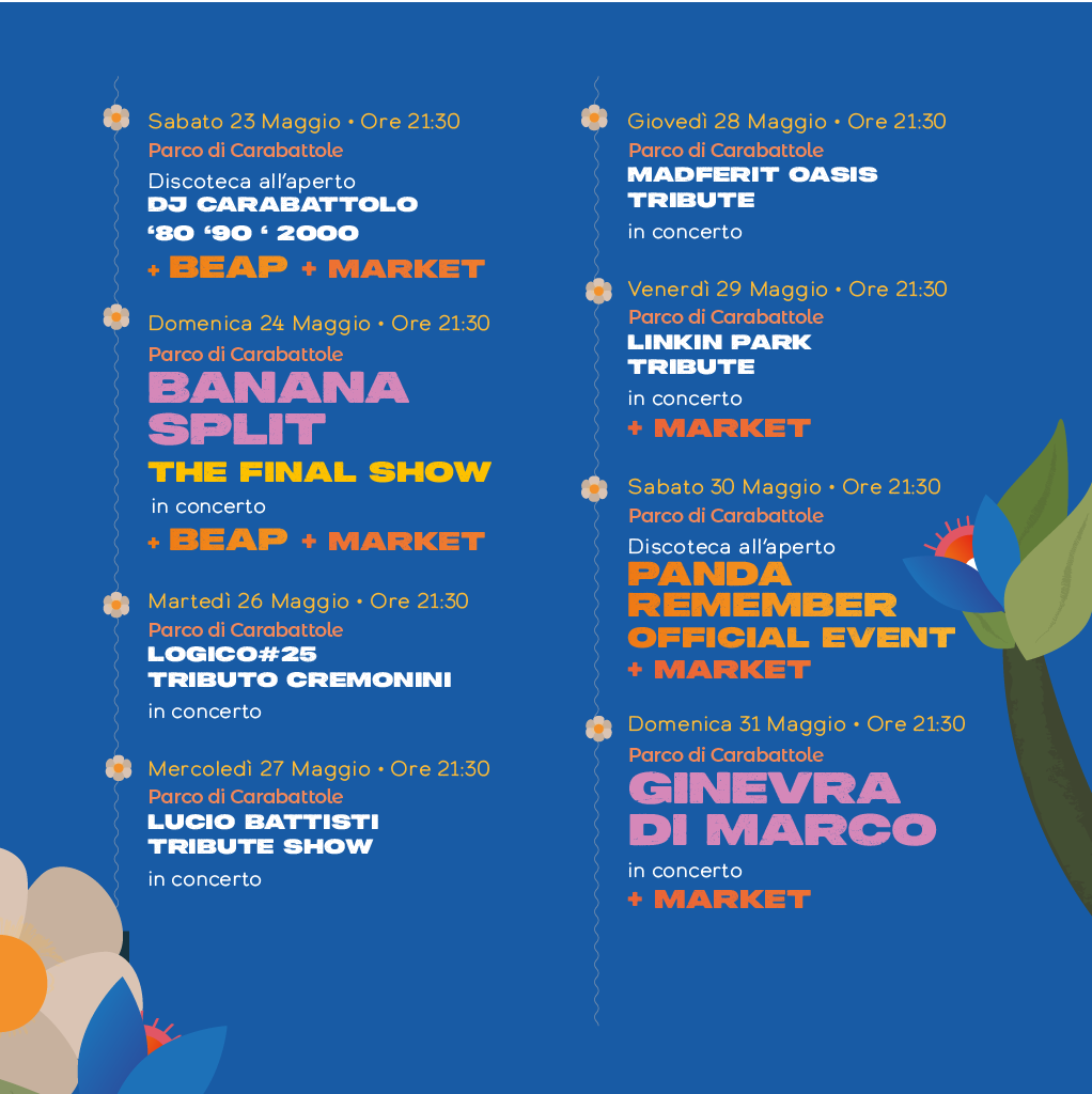 Locandina del mercatino CARABATTOLE LOVE PARK – AGLIANA