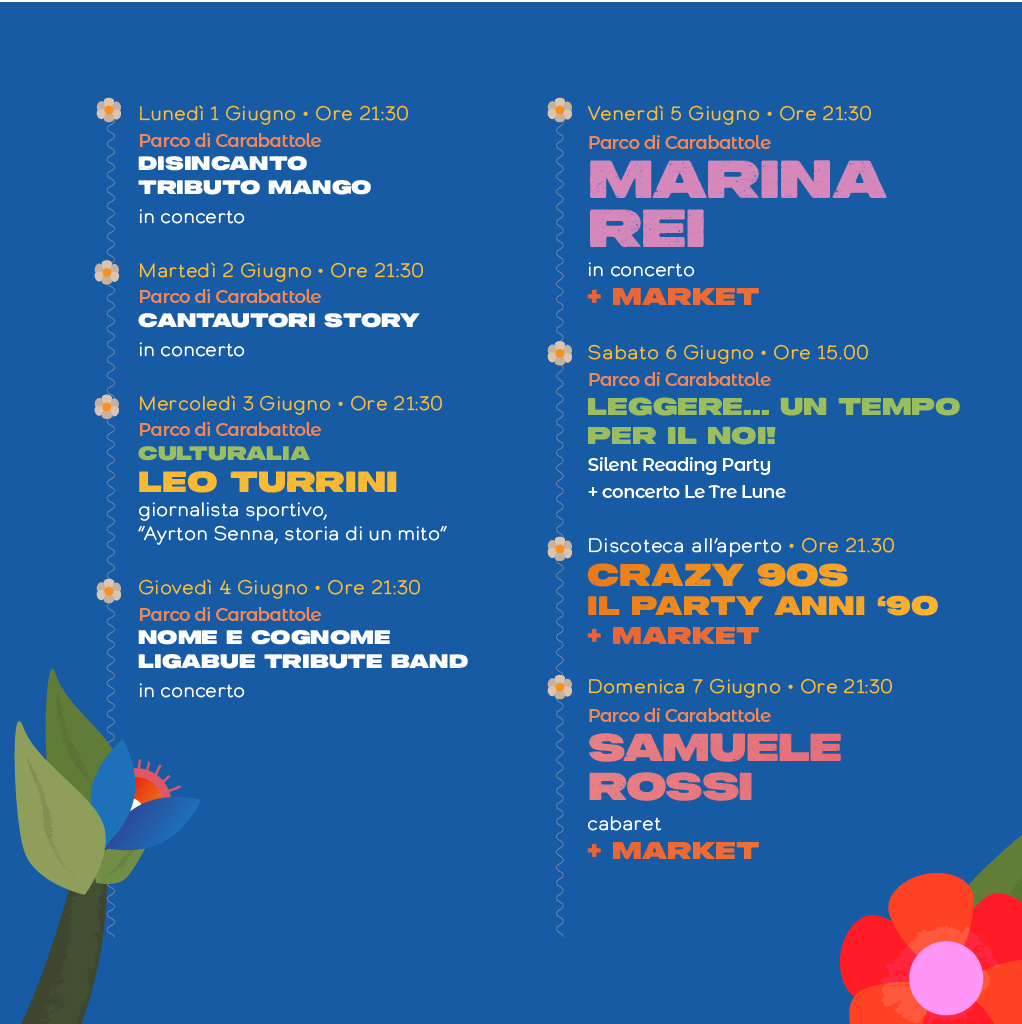 Locandina del mercatino CARABATTOLE LOVE PARK – AGLIANA