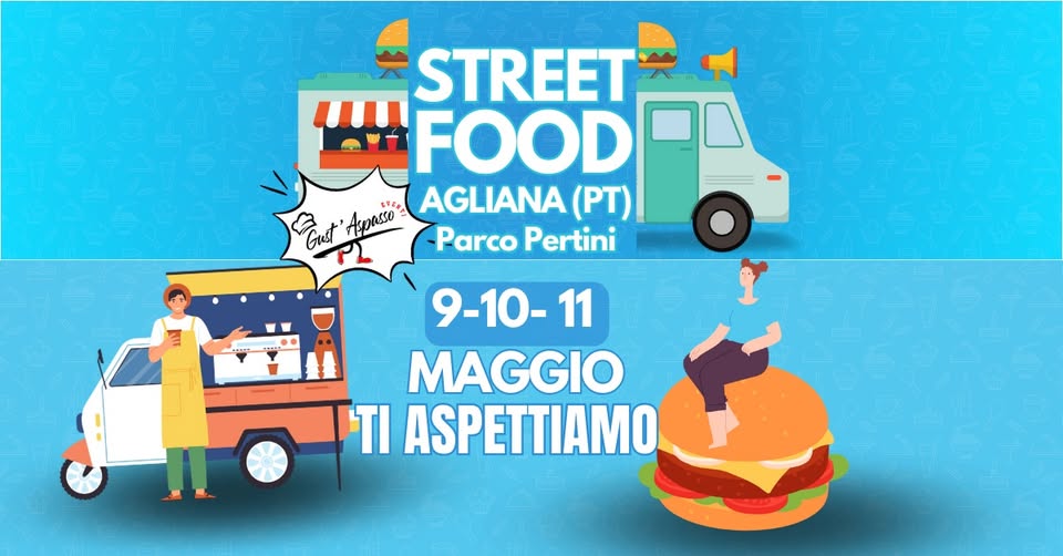 Locandina del mercatino AGLIANA STREET FOOD FEST