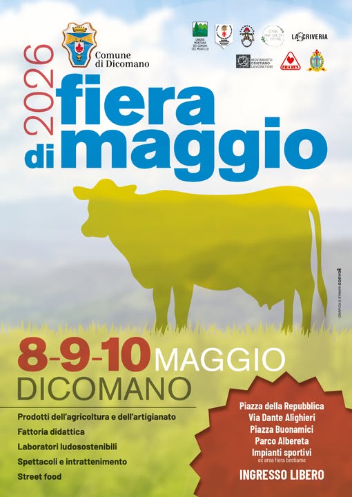 Locandina del mercatino FIERA DI MAGGIO -DICOMANO-