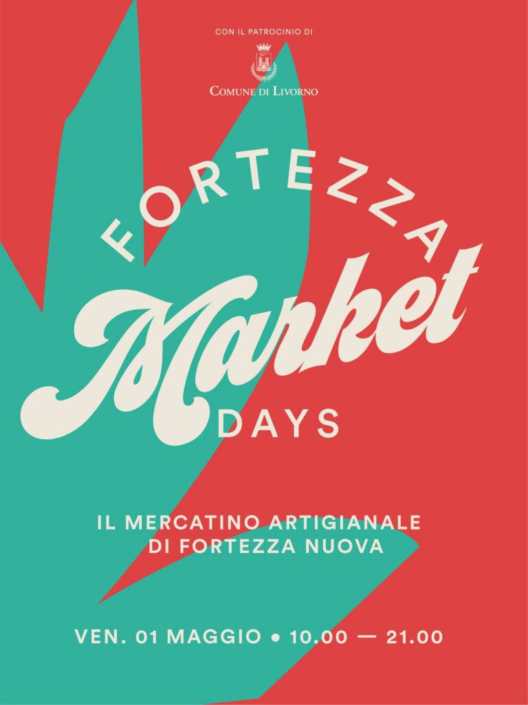 Locandina del mercatino FORTEZZA MARKET LIVORNO