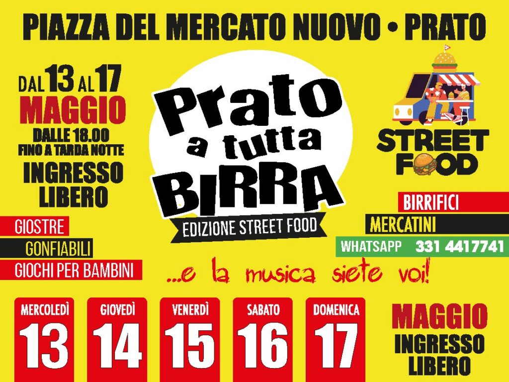 Locandina del mercatino PRATO A TUTTA BIRRA