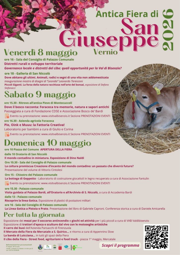Locandina del mercatino MERCATO DELL’ANTICA FIERA DI SAN GIUSEPPE – VERNIO-