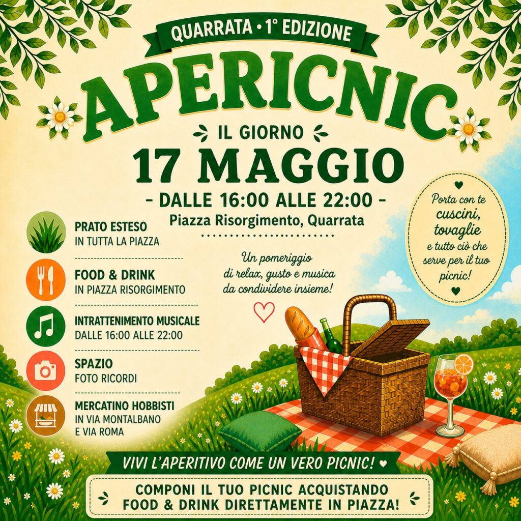 Locandina del mercatino APERINIC – QUARRATA-