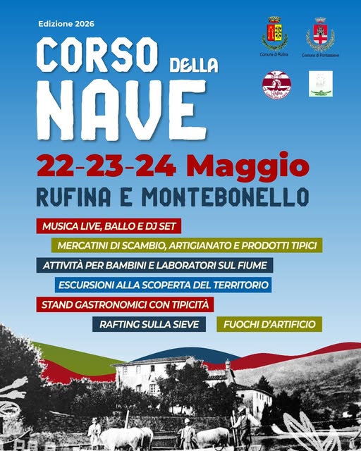 Locandina del mercatino CORSO DELLA NAVE -RUFINA-