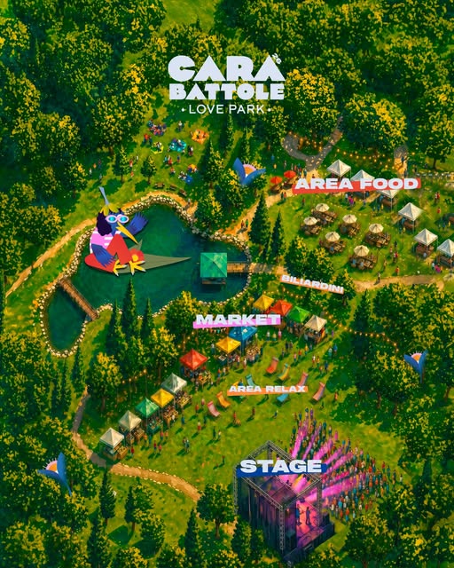 Locandina del mercatino CARABATTOLE LOVE PARK – AGLIANA
