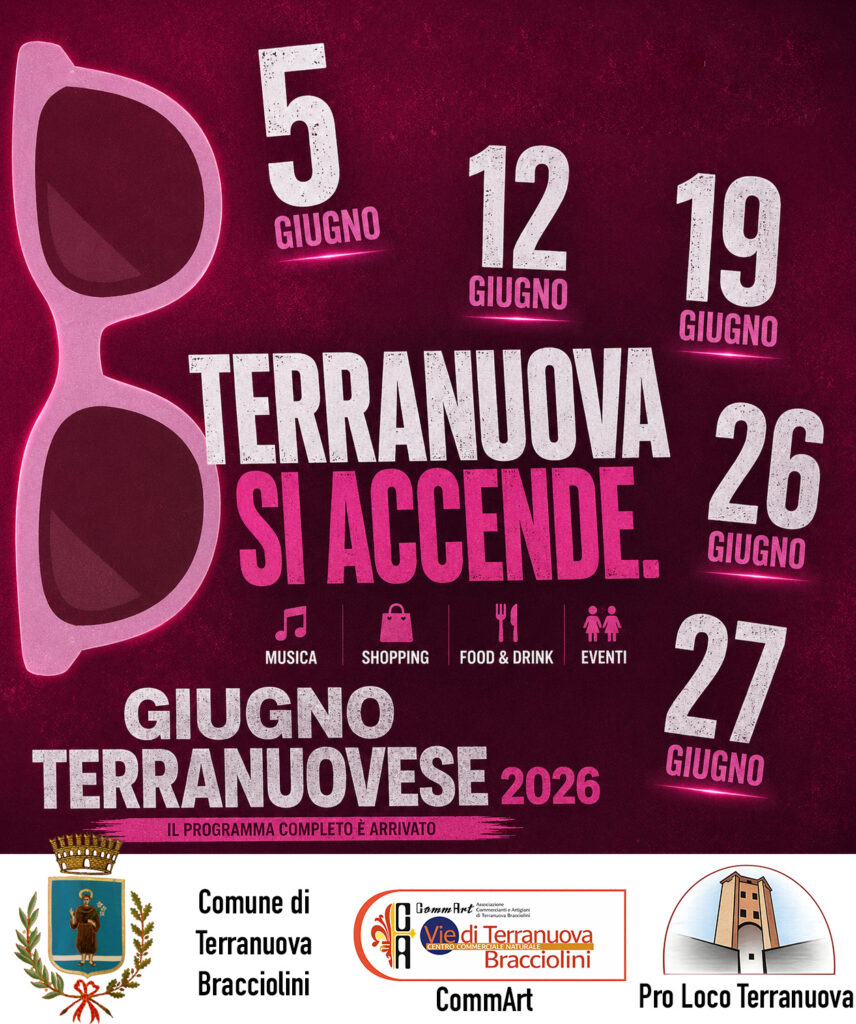 Locandina del mercatino GIUGNO TERRANUOVESE – TERRANUOVA BRACCIOLINI –