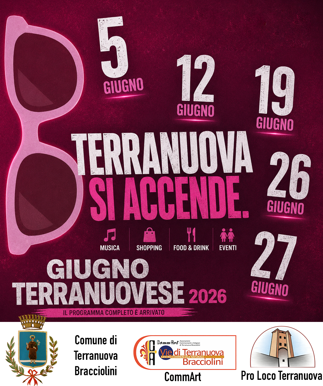 Locandina del mercatino GIUGNO TERRANUOVESE – TERRANUOVA BRACCIOLINI –