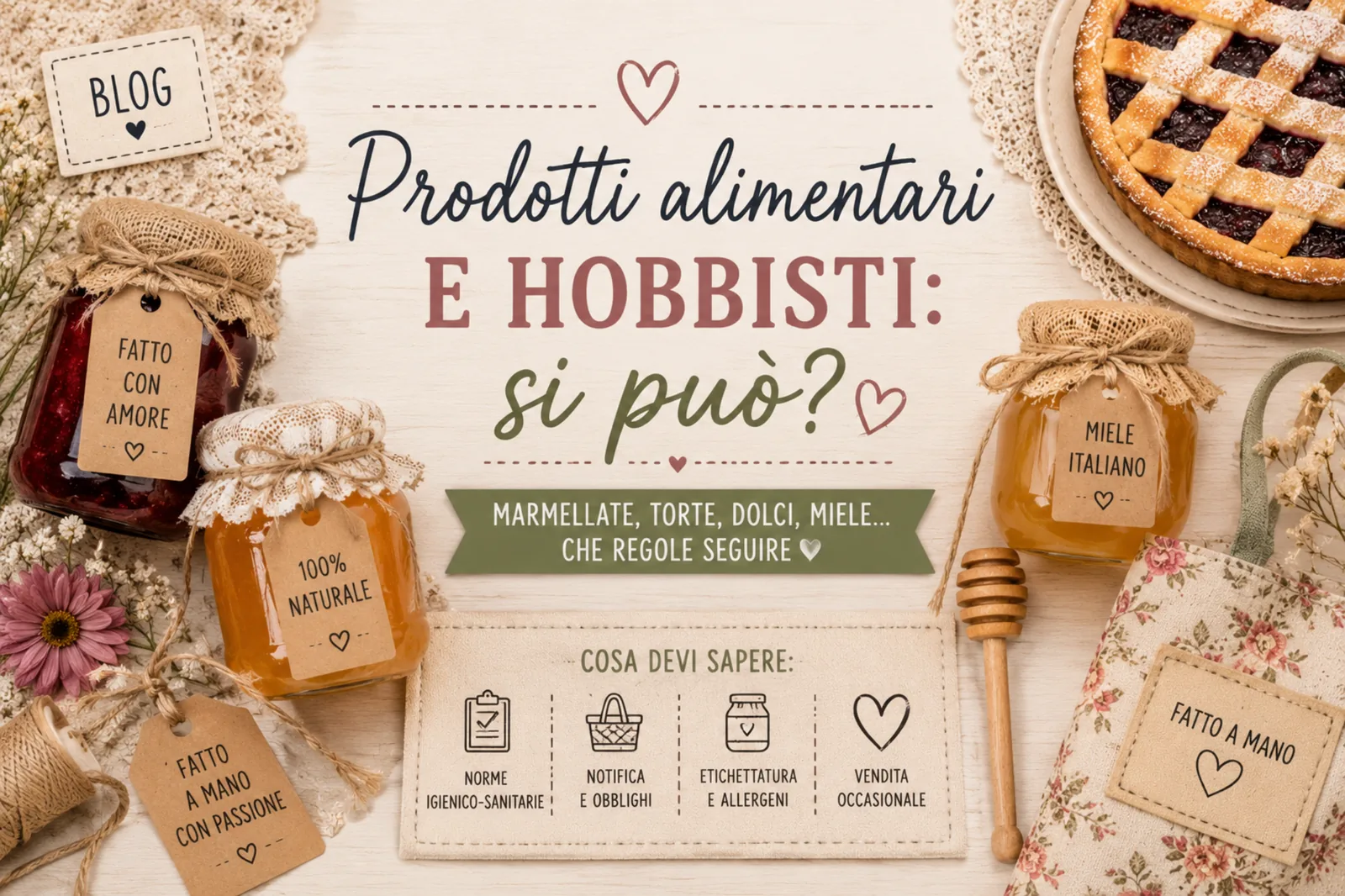 Prodotti alimentari e hobbisti: si possono vendere marmellate, torte, dolci e miele ai mercatini?