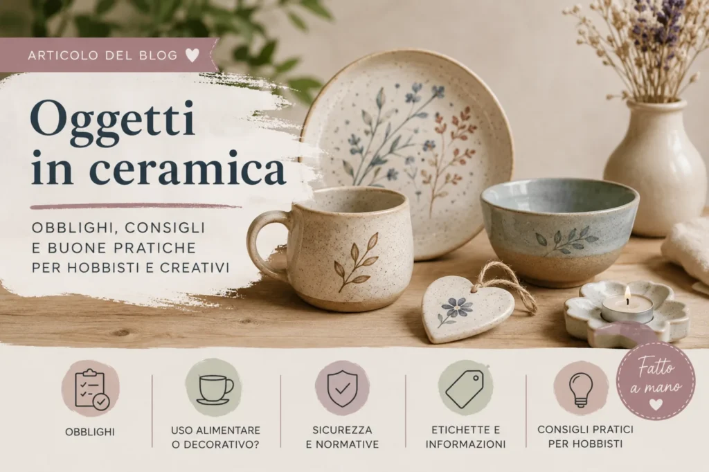 Oggetti in ceramica fatti a mano: obblighi, consigli e buone pratiche per hobbisti e creativi