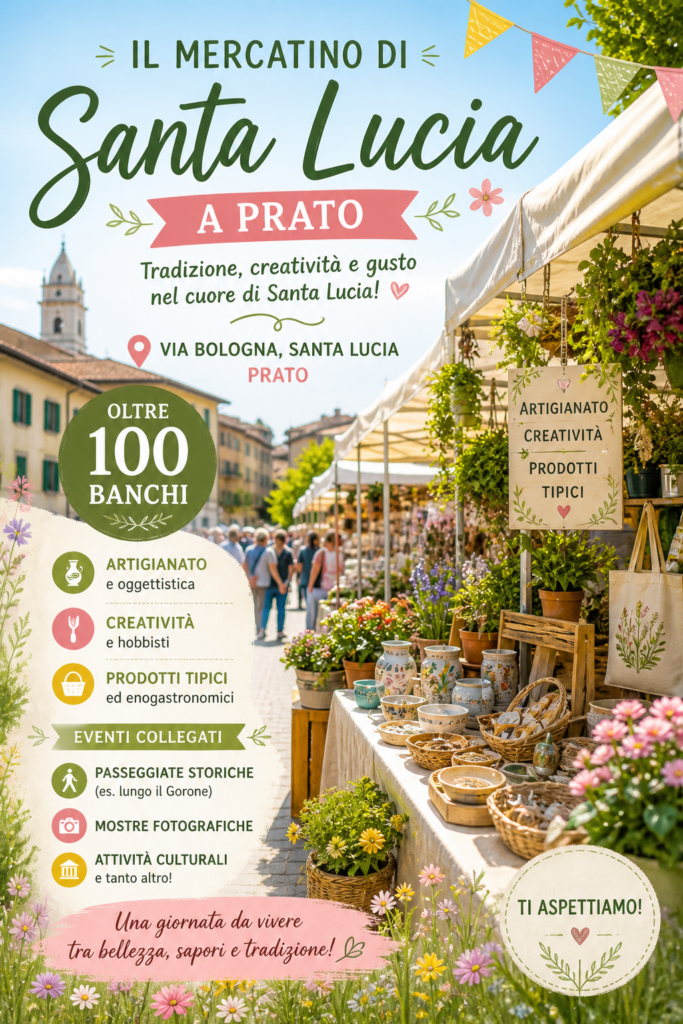Locandina del mercatino MERCATINI DI PRIMAVERA – SANTA LUCIA -PO-