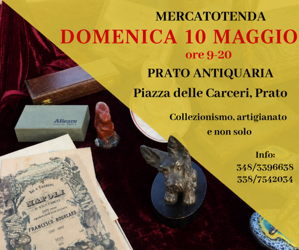 Locandina del mercatino PRATO ANTIQUARIA