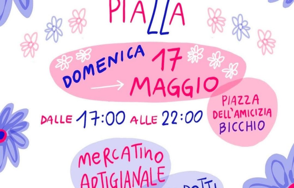 Locandina del mercatino PRIMAVERA IN PIAZZA – VIAREGGIO