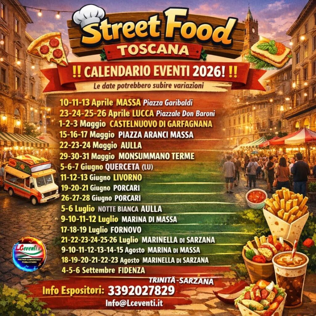 Locandina del mercatino STREET FOOD -MASSA-