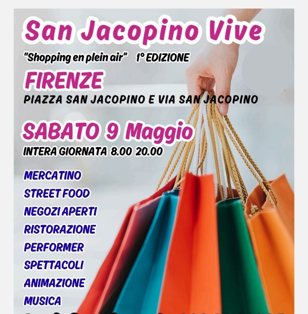 Locandina del mercatino SAN JACOPINO VIVE – FIRENZE