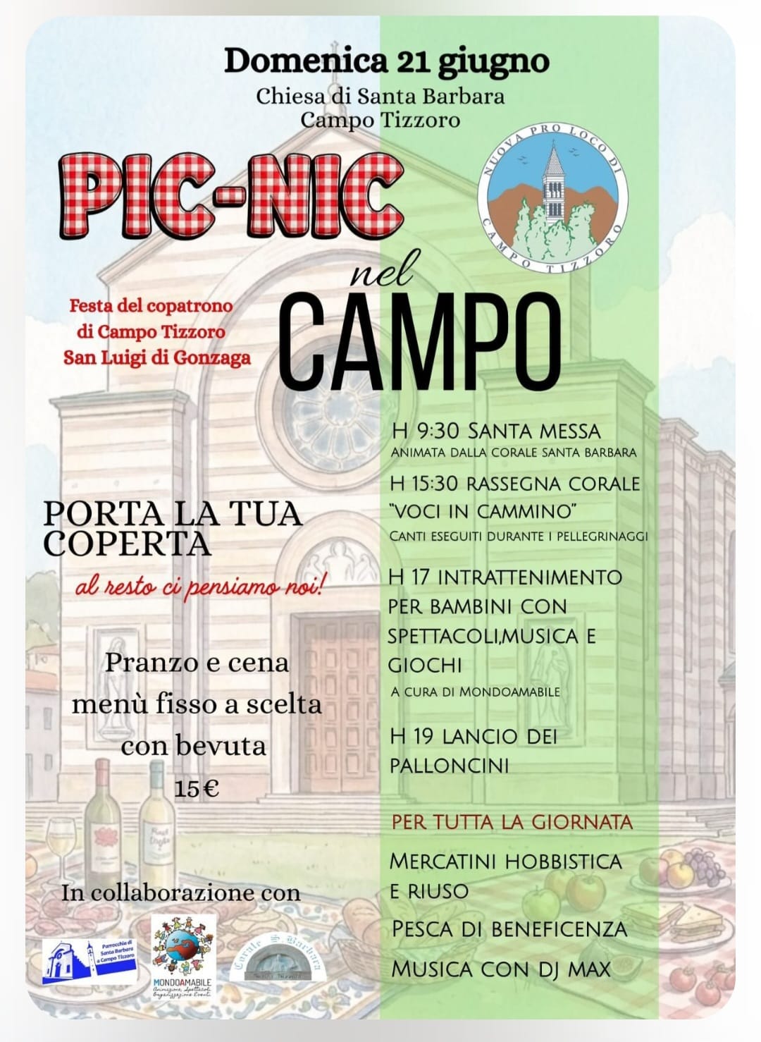 PIC-NIC NEL CAMPO – CAMPO TIZZORO – PT