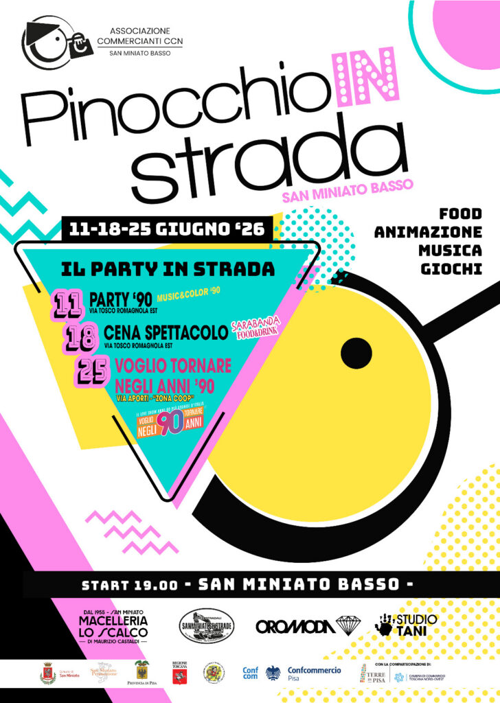 Locandina del mercatino PINOCCHIO IN STRADA – SAN MINIATO BASSO