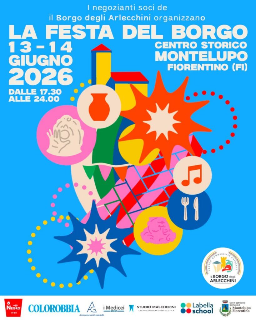 Locandina del mercatino LA FESTA DEL BORGO – MONTELUPO FIORENTINO –