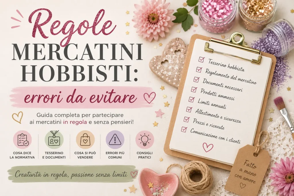 Regole mercatini hobbisti: errori da evitare prima di partecipare a un evento