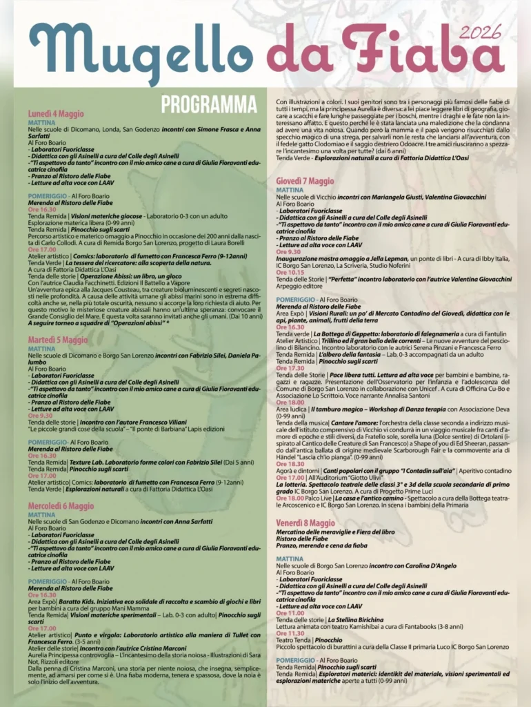 Locandina del mercatino MUGELLO DA FIABA
