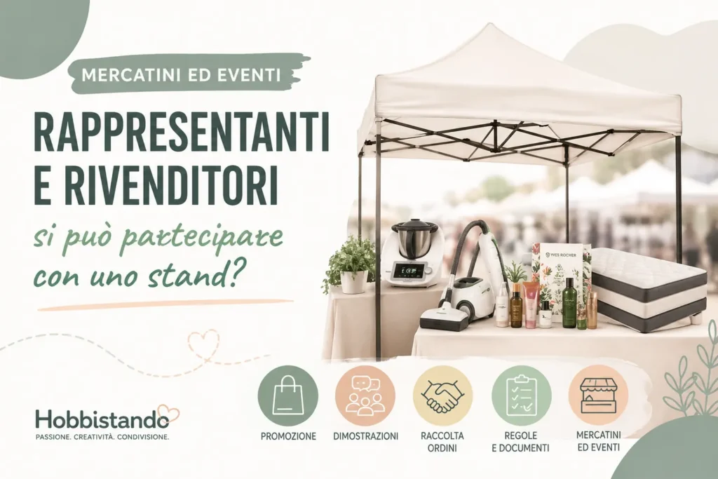 Rappresentanti e rivenditori ai mercatini: si può partecipare con uno stand?