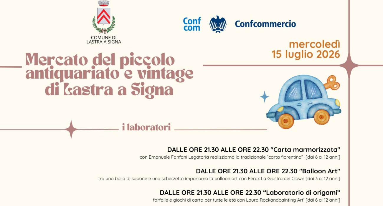 MERCATO DEL PICCOLO ANTIQUARIATO E VINTAGE – LASTRA A SIGNA