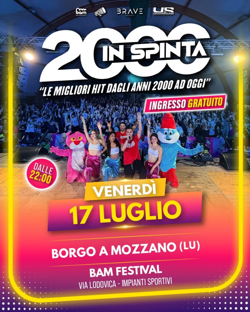 Locandina del mercatino BAM FESTIVAL – BORGO A MOZZANO – LU-