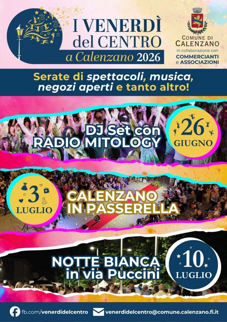 Locandina del mercatino VENERDI’ DEL CENTRO – CALENZANO – FI-