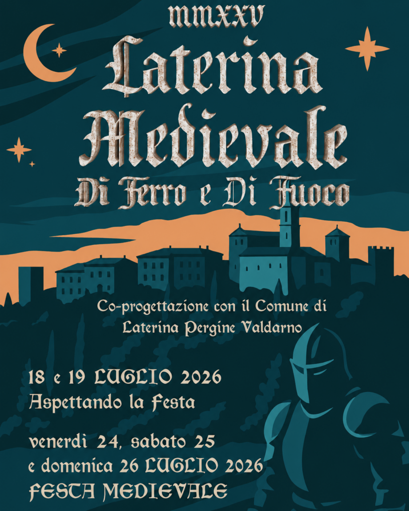 Locandina del mercatino LATERINA MEDIEVALE – VALDARNO – AR