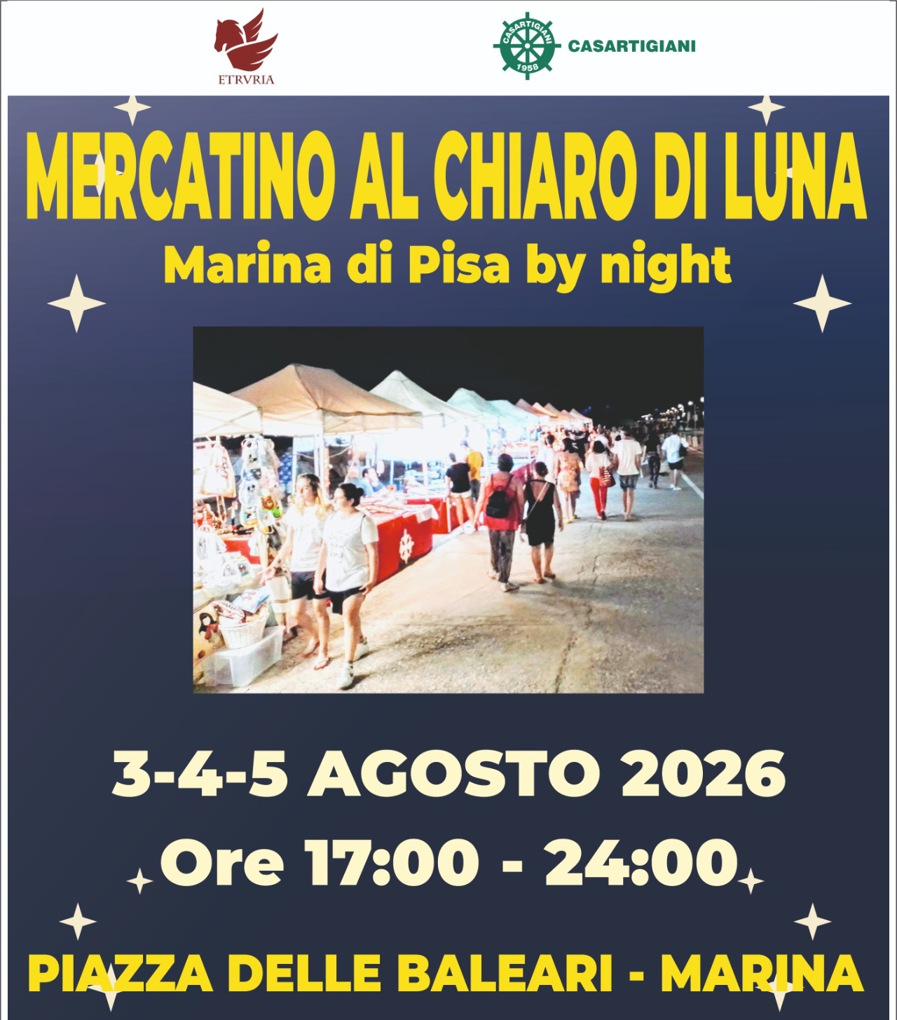 MERCATINO AL CHIARO DI LUNA – MARINA DI PISA – PI