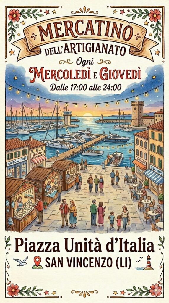 Locandina del mercatino MERCATINO – SAN VINCENZO – LI