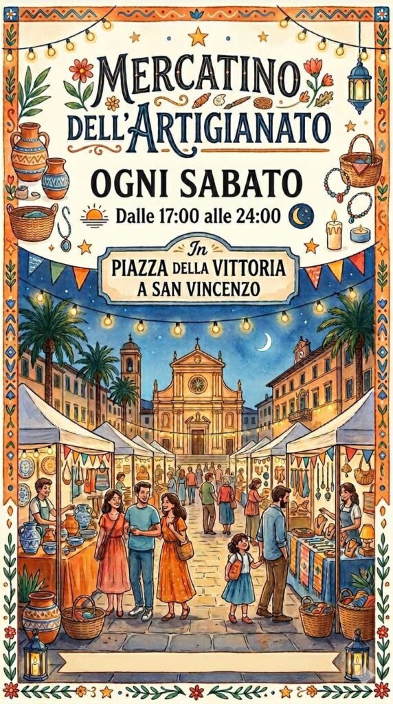 Locandina del mercatino MERCATINO – SAN VINCENZO – LI