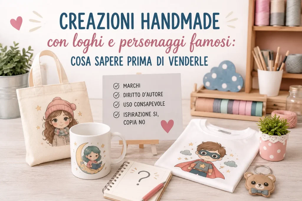 Creazioni handmade con loghi e personaggi famosi: cosa sapere prima di venderle