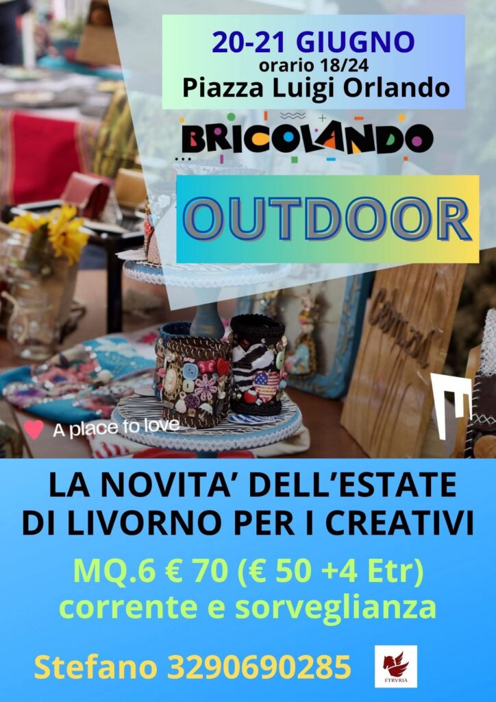 Locandina del mercatino BRICOLANDO OUTDOOR – LIVORNO-
