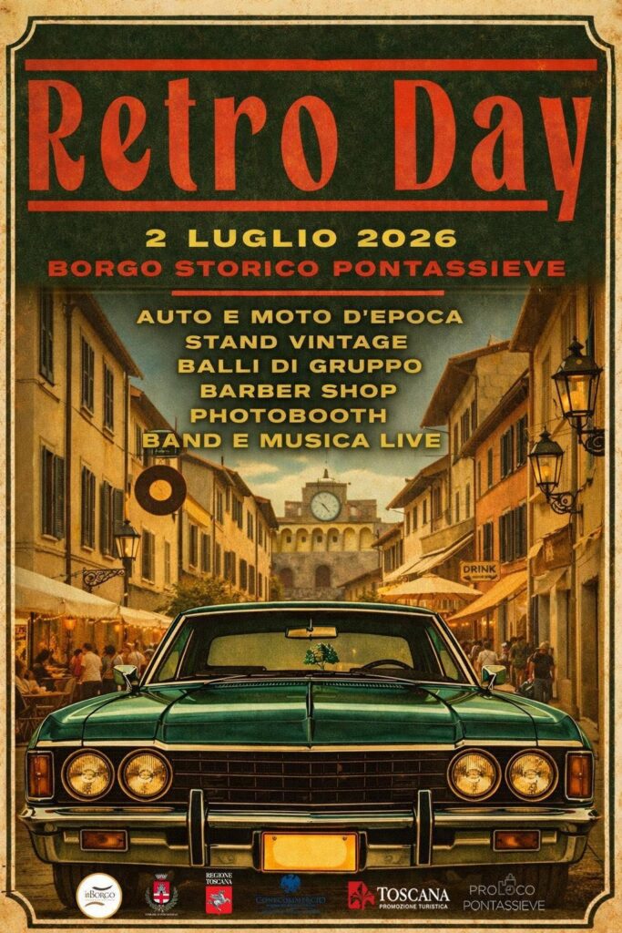 Locandina del mercatino RETRODAY – PONTASSIEVE -FI