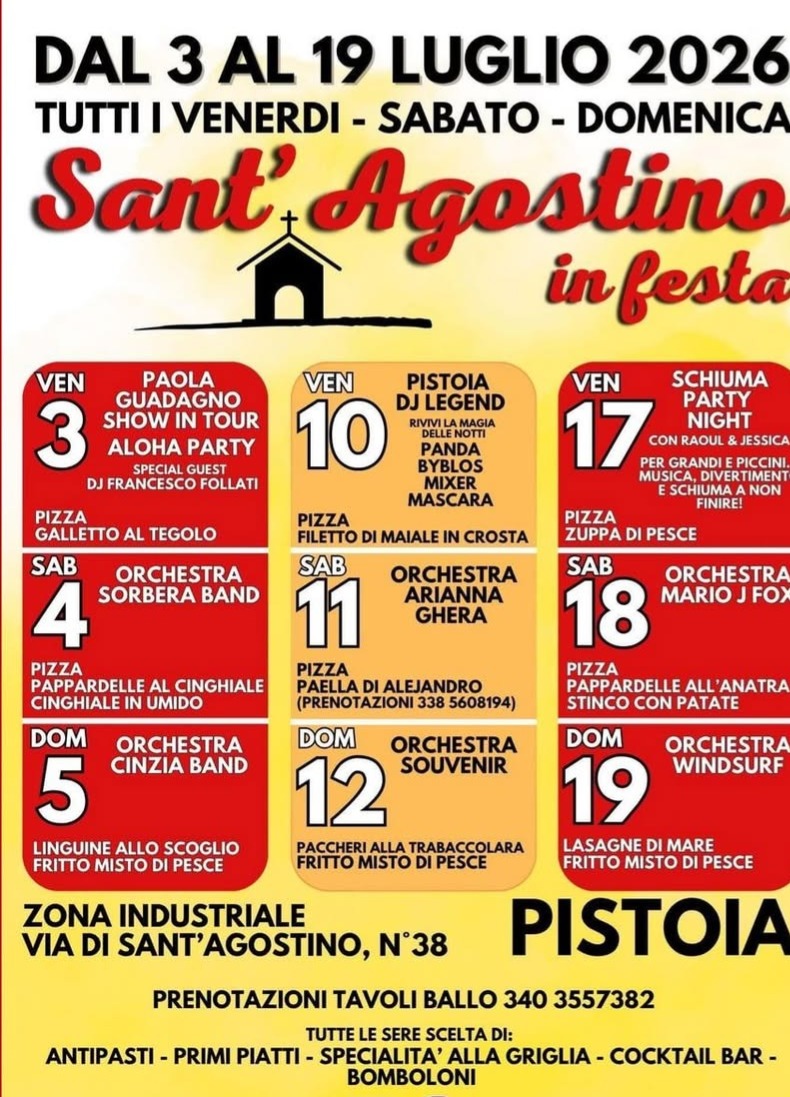 Locandina del mercatino SANT’AGOSTINO IN FESTA 2026 – PT –