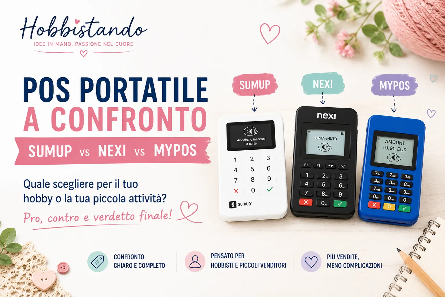 SumUp, Nexi o myPOS? Confronto tra tre POS portatili per hobbisti