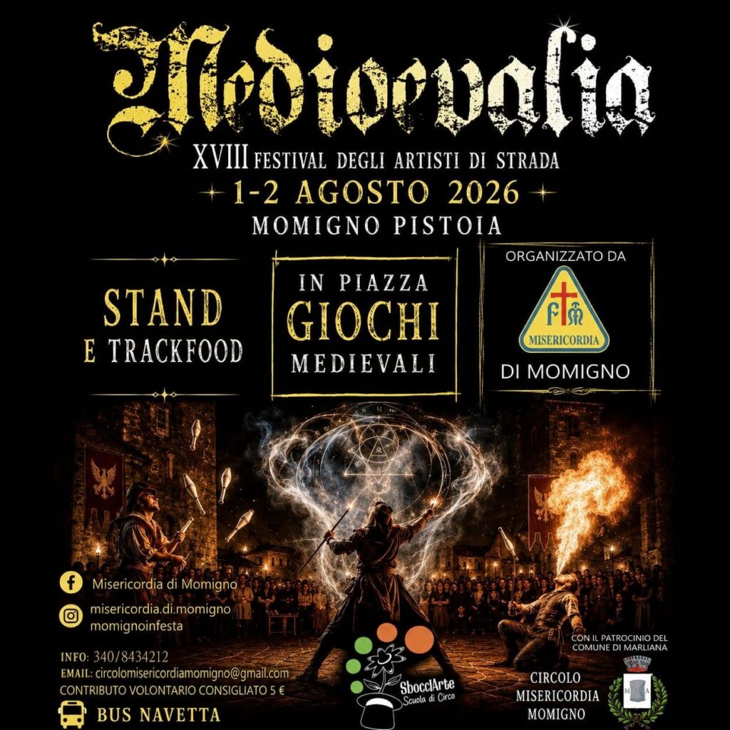 Locandina del mercatino MEDIEVALIA – MOMIGNO – PT