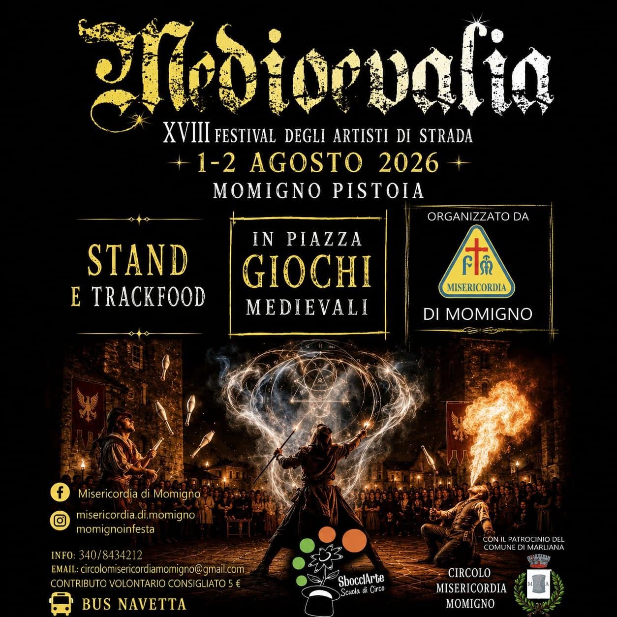 Locandina del mercatino MEDIEVALIA – MOMIGNO – PT