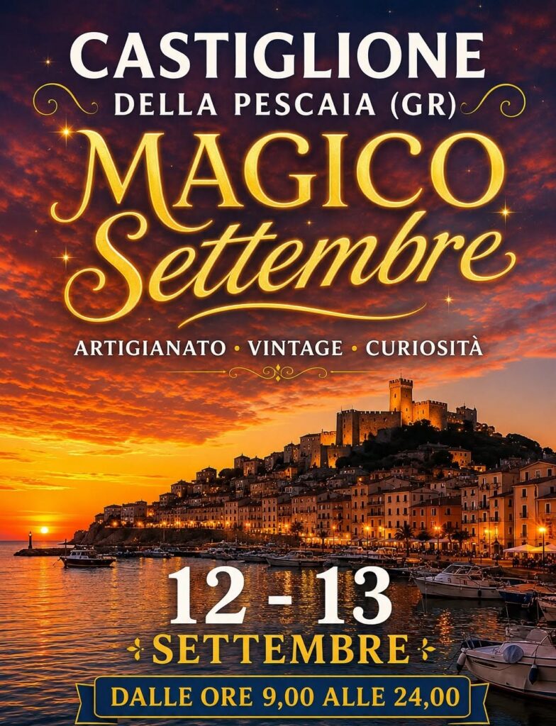 Locandina del mercatino MAGICO SETTEMBRE – CASTIGLIONE DELLA PESCAIA -GR