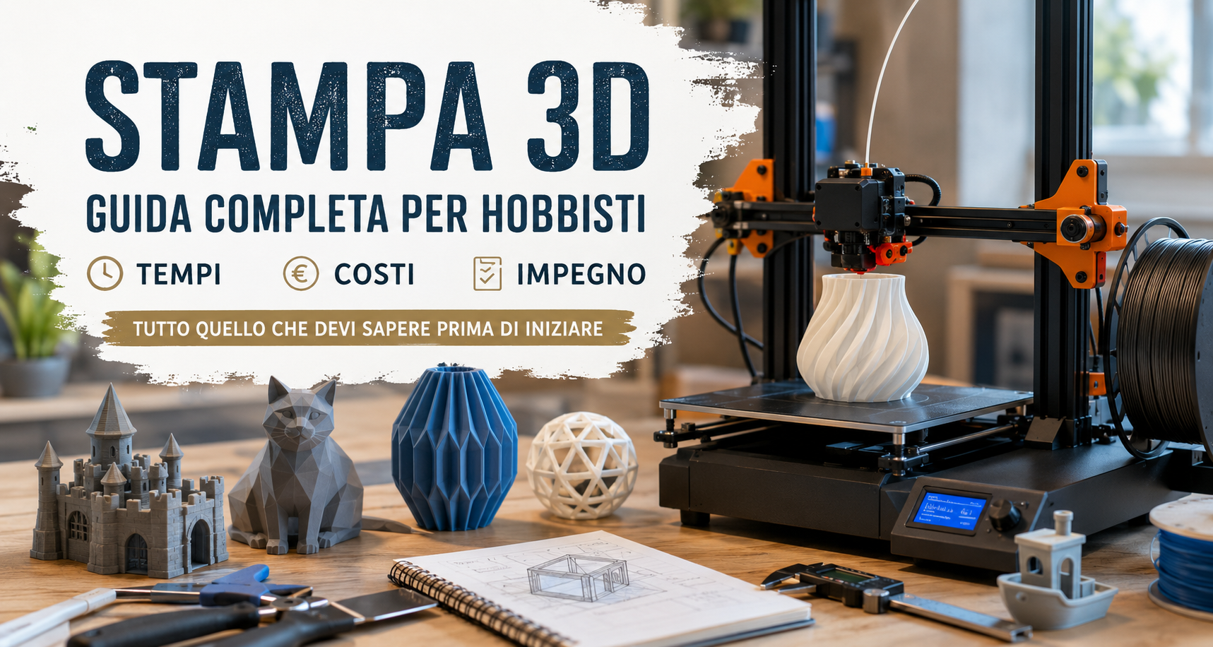 Immagine dell’articolo STAMPA 3D: GUIDA COMPLETA – Tempi, Costi e Impegno