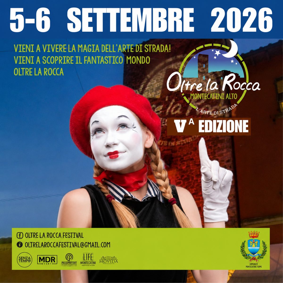Locandina del mercatino OLTRE LA ROCCA – MONTECATINI ALTO – PT