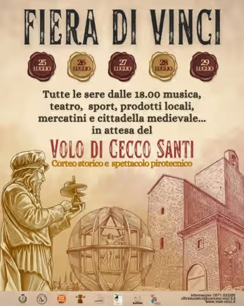 Locandina del mercatino FIERA DI VINCI –