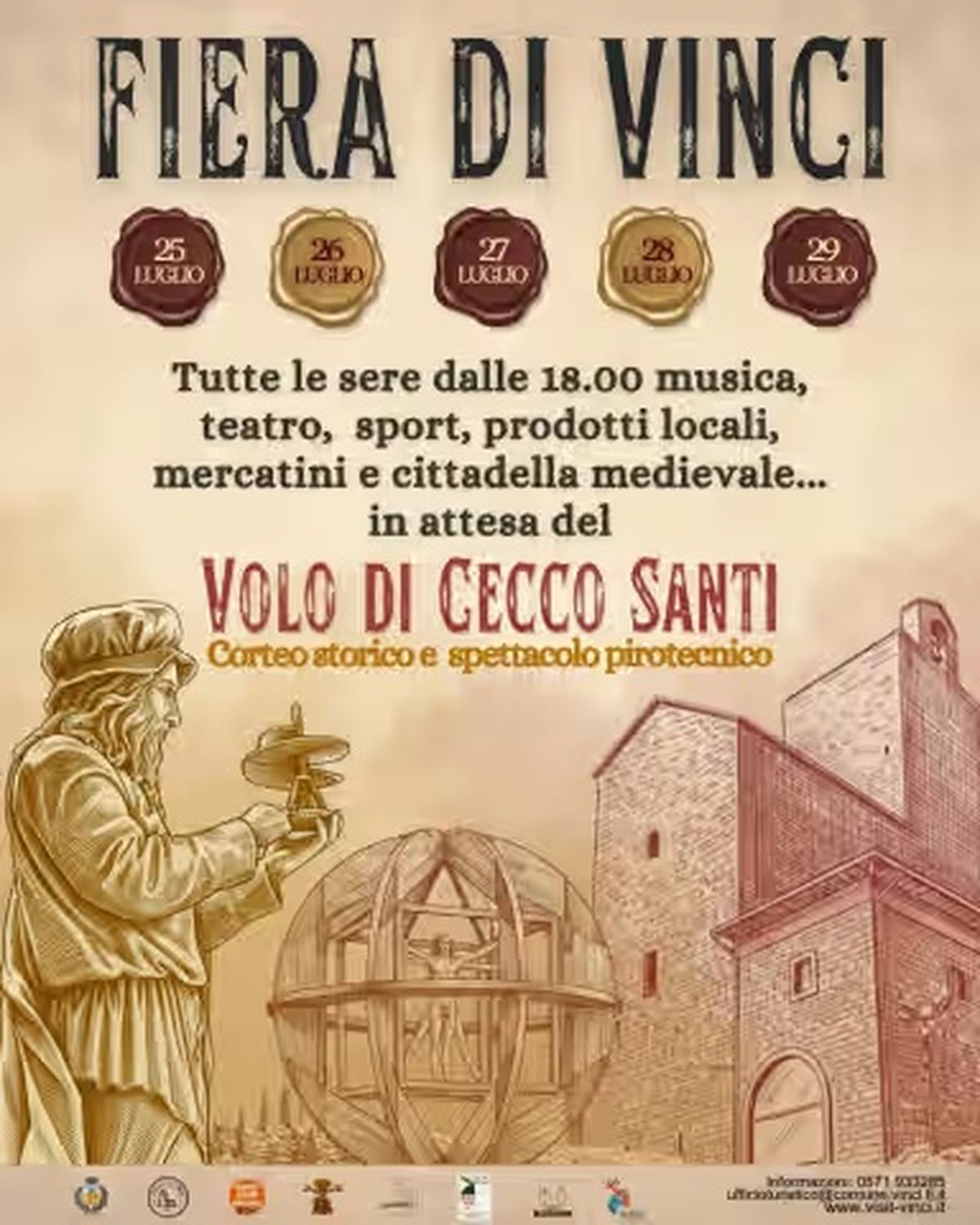 Locandina del mercatino FIERA DI VINCI –