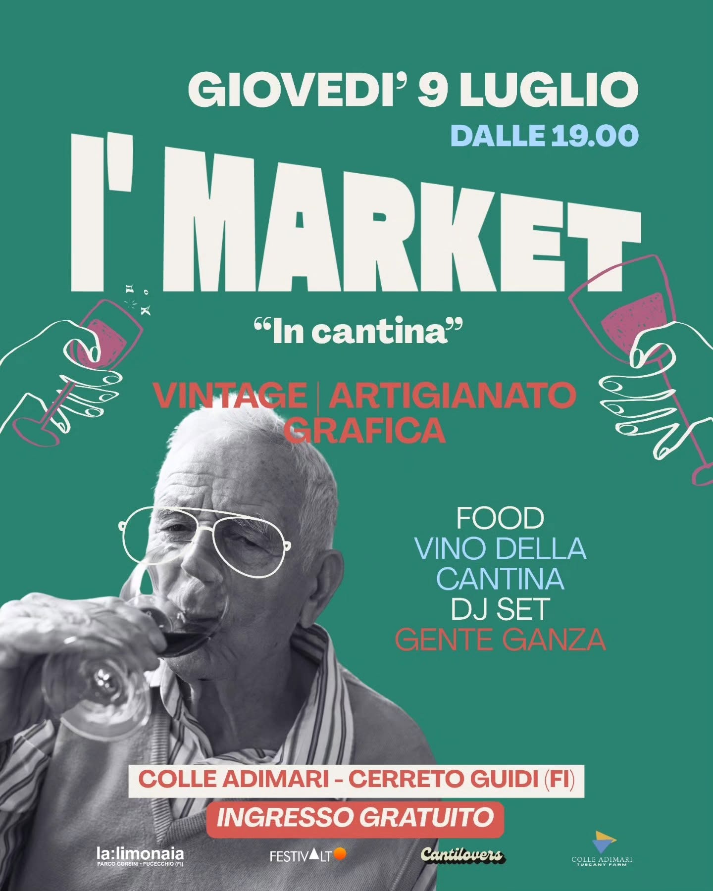 Locandina di I’Market in Cantina a Cerreto Guidi.